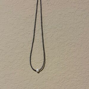 Navajo Pearl Necklace with Single White Pearl